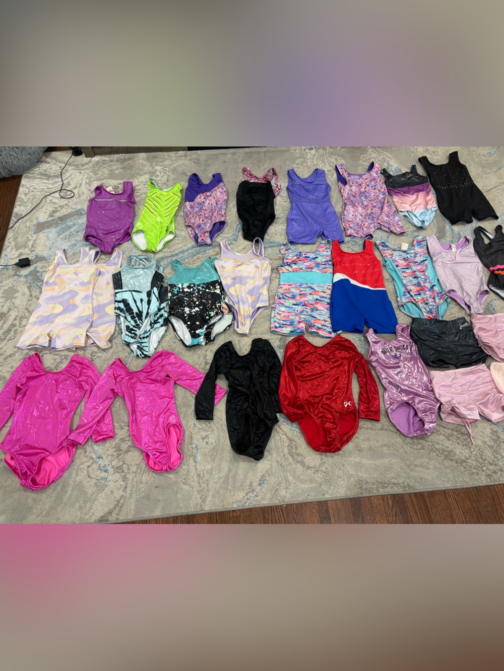 GK Kids Leotard Lot in Pink, Purple, Red, Black, Blue, Green, Lavender